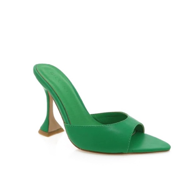 billini zabrina green glam pointed toe slip on mule high heel shoes size 8 new - Picture 4 of 10